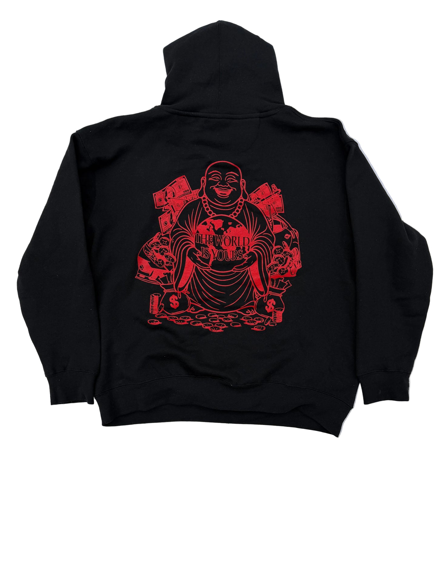 GRIMEY BOYZ PUFF PRINT HOODIE (RED)